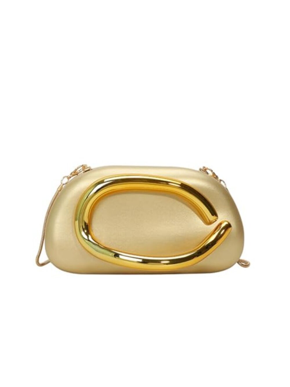 Acrylic Evening Clutch Handbag Vintage Handlebars Round Purse with Chain Strap
